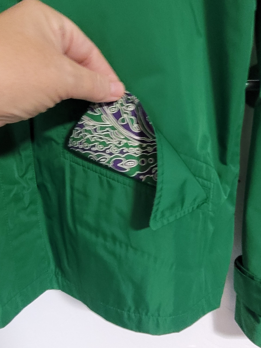 Chico's Emerald Green Rain Jacket - Picture 2 of 6